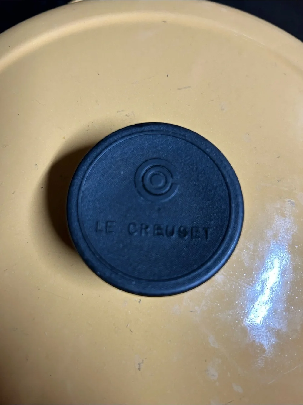 Le Creuset Yellow Cast Iron Skillet with Lid - Yellow